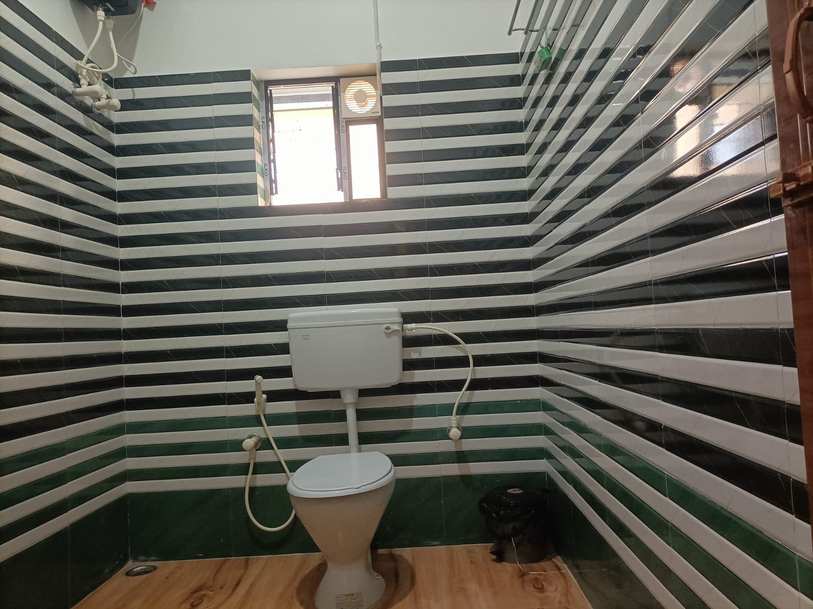 Bathroom shower and fixtures